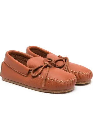PèPè Leather bow-detail loafers