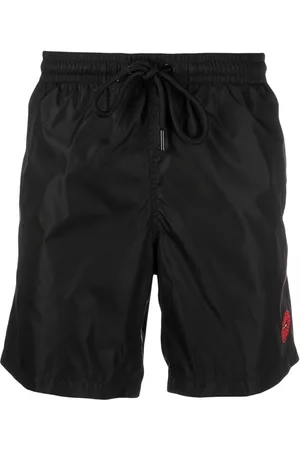 Moncler Men Swim Shorts - Spider Man logo-patch swim shorts - 999 BLACK