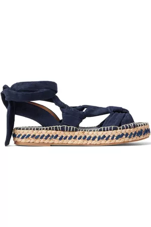 Ralph Lauren Women Sandals - Lilyann linen-silk sandals - Blue