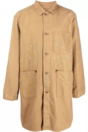 Ralph Lauren Men Coats - Paint-splatter single-breasted coat - Brown