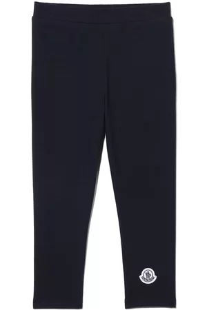 Moncler Leggings - Logo-patch stretch leggings - Blue
