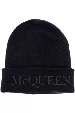 Alexander McQueen Logo-print cashmere beanie - Blue
