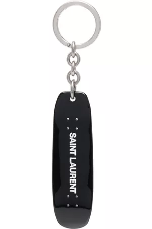 Saint Laurent Men Rings - Logo-print skateboard key ring - Black