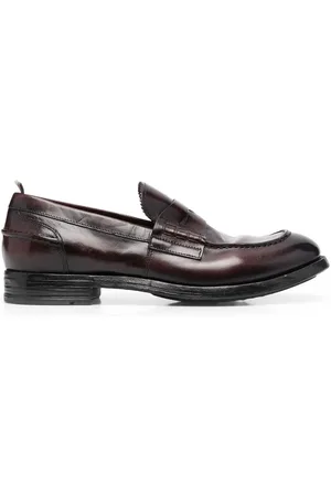 Officine Creative penny-slot leather loafers - Black