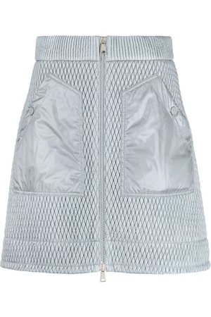 Moncler Women Skirts - Quilted A-line skirt - Blue
