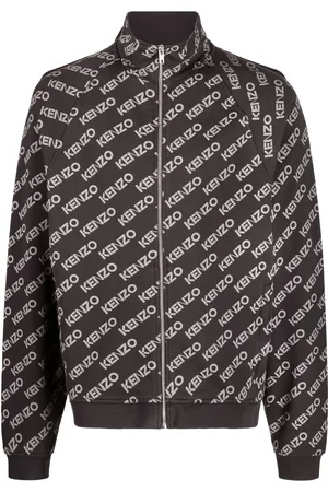 Kenzo Logo print zip-up jacket