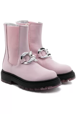MONNALISA Ankle Boots - Chunky-chain detail boots - Pink