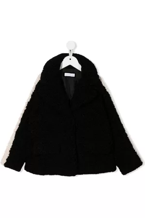 MONNALISA Girls Fleece Jackets - Teddy panelled jacket - Black