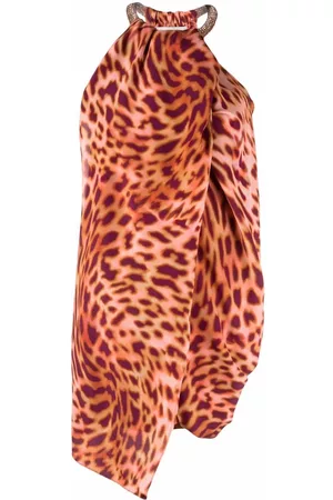 Stella McCartney Women Halterneck Tops - Leopard-print halterneck top - Pink