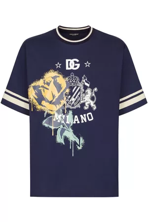 Dolce & Gabbana DG graphic logo-print T-shirt - Blue