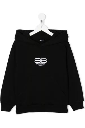 Balenciaga BB Paris Icon cotton hoodie - Black