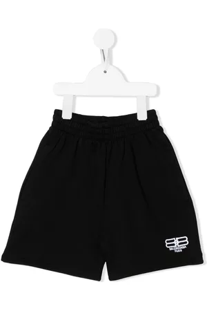 Balenciaga BB Paris Icon logo-embroidered shorts - Black