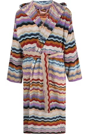Missoni Bonnie zig-zag pattern dressing gown - Neutrals
