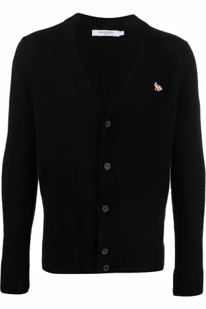Maison Kitsuné Patch-detail wool cardigan