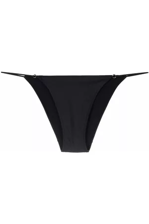 Stella McCartney Women Bikini Bottoms - Logo-plaque low rise bikini bottoms - Black