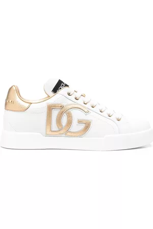Dolce & Gabbana Women Low Top Sneakers - DG-embellished low-top sneakers - White