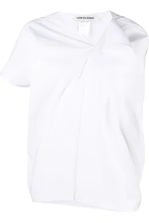 Low Classic Folded-detail blouse