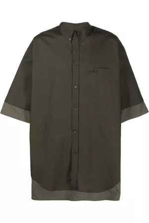 Balenciaga Men Short sleeved Shirts - Layered short-sleeved shirt - Green