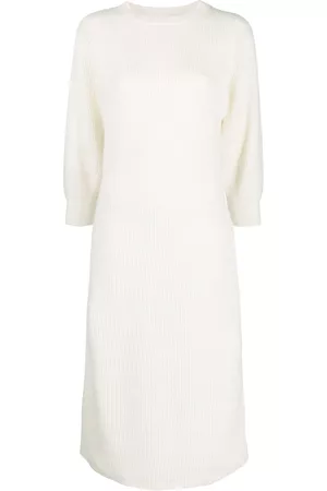 Fabiana Filippi Ribbed knit midi dress - White