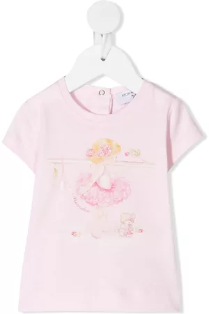 MONNALISA T-shirts - Ballerina print T-shirt - Pink