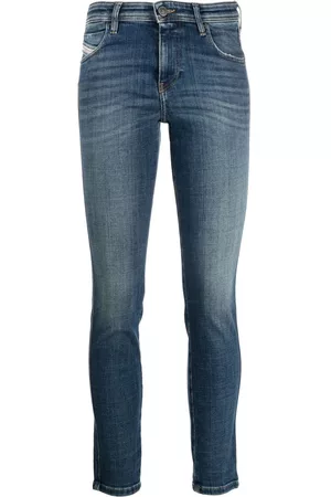 Diesel Women Slim Jeans - Slim-cut cropped jeans - Blue