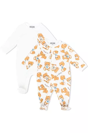 Moschino Pajamas - Teddy Bear-print cotton pajamas - White