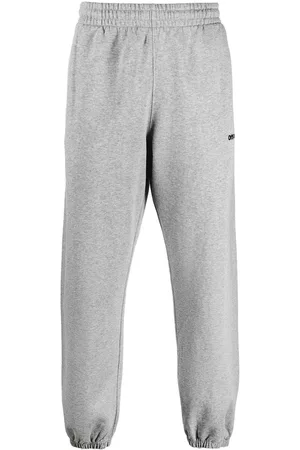 OFF-WHITE Men Sweatpants - Helvetica logo track pants - Grey