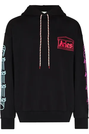 ARIES Logo-print drawstring hoodie