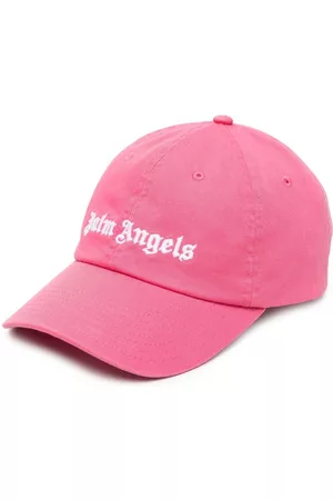 Palm Angels Men Caps - Logo-embroidered cotton cap - Pink