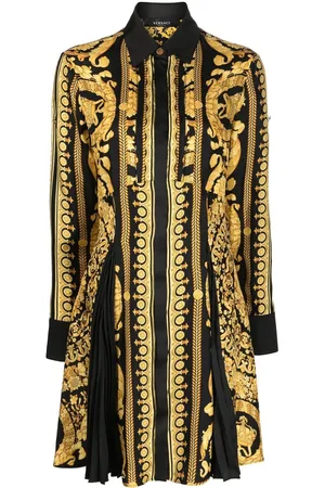 Versace baroque-print Belted Shirt Dress - Farfetch