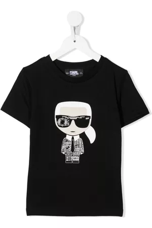 Karl Lagerfeld Boys T-Shirts - Karl motif crew-neck T-shirt - Black