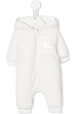 HUGO BOSS Rompers - Fleece hooded romper - White