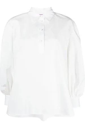 La DoubleJ Poet-sleeve poplin blouse