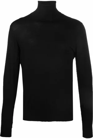 Dolce & Gabbana Men Turtleneck Sweaters - Roll neck wool sweater - Black