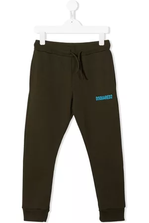 Dsquared2 Boys Sweatpants - Logo-print drawstring-waist track pants - Grey