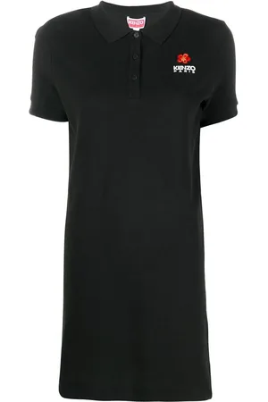 Kenzo Embroidered-logo jersey-knit dress