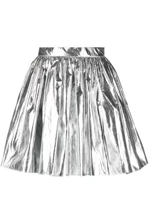 Alexander McQueen Pleated A-line mini skirt - Silver