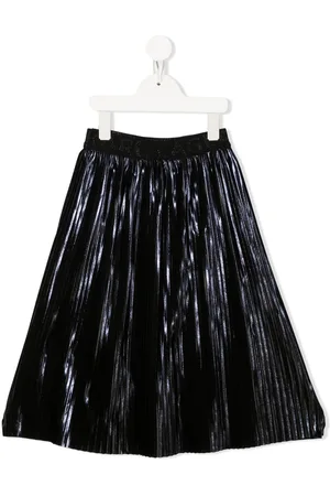 Karl Lagerfeld Lamé pleated midi skirt