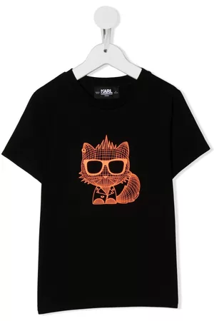 Karl Lagerfeld Boys Short Sleeved T-Shirts - Graphic-print short-sleeve T-shirt - Black