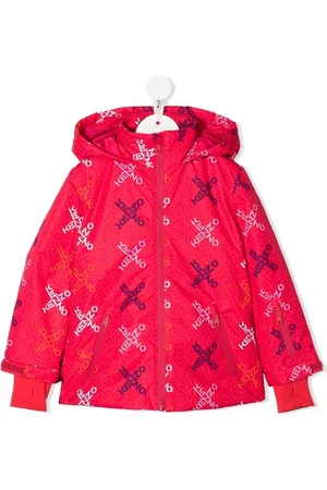 Kenzo Logo-print hooded ski jacket - Pink