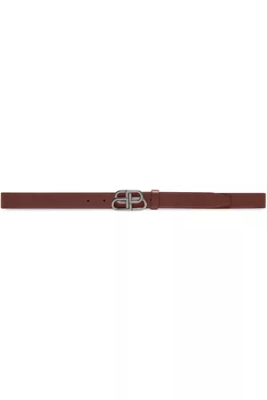 Balenciaga Women Belts - BB thin leather belt - Brown