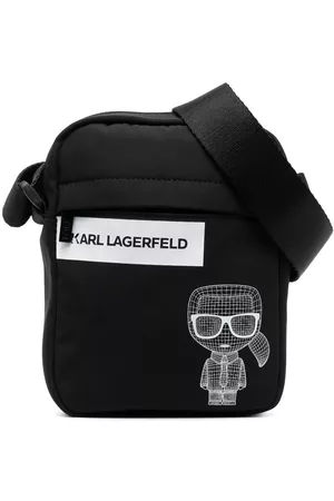 Karl Lagerfeld Cartoon logo-print shoulder bag - Black