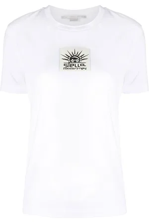 Stella McCartney Logo-patch cotton T-shirt