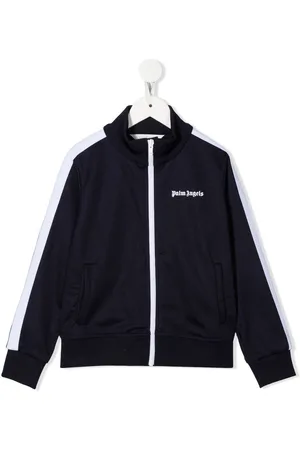 Palm Angels Logo print zip-up bomber jacket