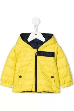 HUGO BOSS Puffer Jackets - Reversible feather-down puffer jacket - Yellow