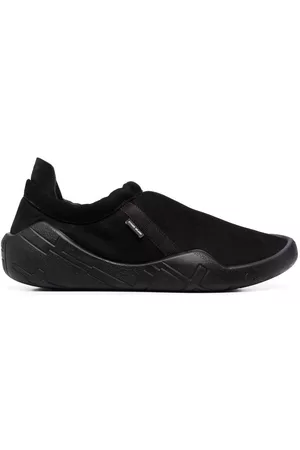 Stone Island Men Flat Shoes - Slip-on suede sneakers - Black