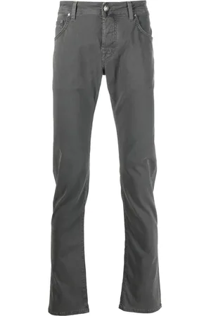 Jacob Cohen Scarf-detail five-pocket slim-cut trousers