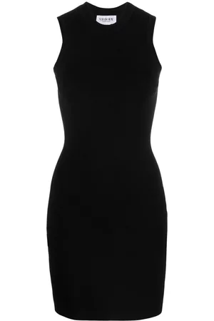 Victoria Beckham Women Knitted Dresses - Rib knitted short dress - Black