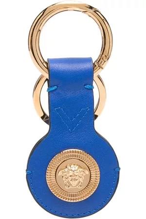 VERSACE Medusa plaque keychain - Blue