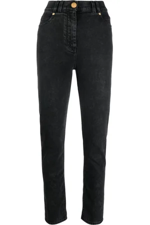 Balmain Logo-plaque denim jeans